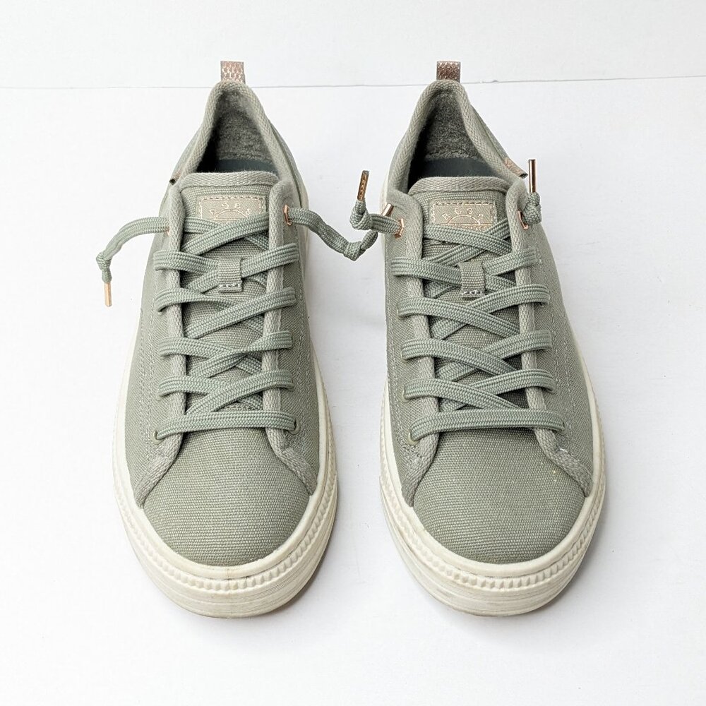 Skechers Bobs Copa Platform Sneakers, Olive, Women's 9 - Picture 3 of 7